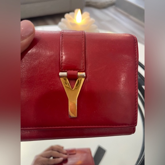 Yves Saint Laurent YSL red leather women’s wallet - Picture 12 of 12
